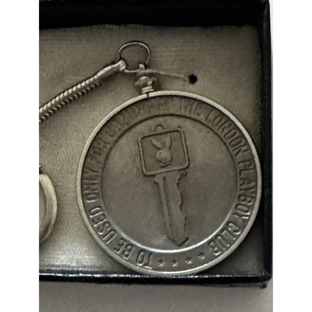 Vintage 1966 Playboy Gaming Token Keychain‎ Key Ring for the London Playboy Club